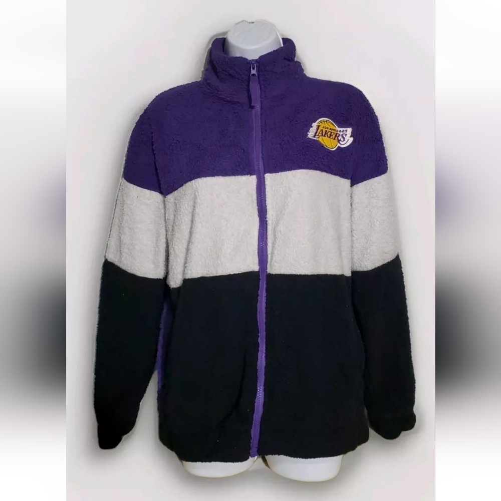Los Angeles Lakers NBA Fleece Jacket Purple Women's Size Medium